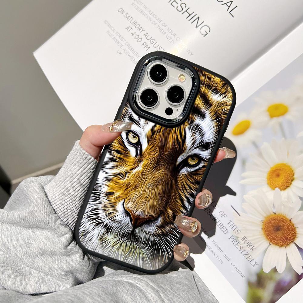 Чехлы для телефонов Ae99 Tigers Lion Love Design Art для Samsung A13 A32 A53 A54 S24 FE S23 Ultra Infinix Hot 40 Huawei P30 с металлической защитной задней крышкой для камеры