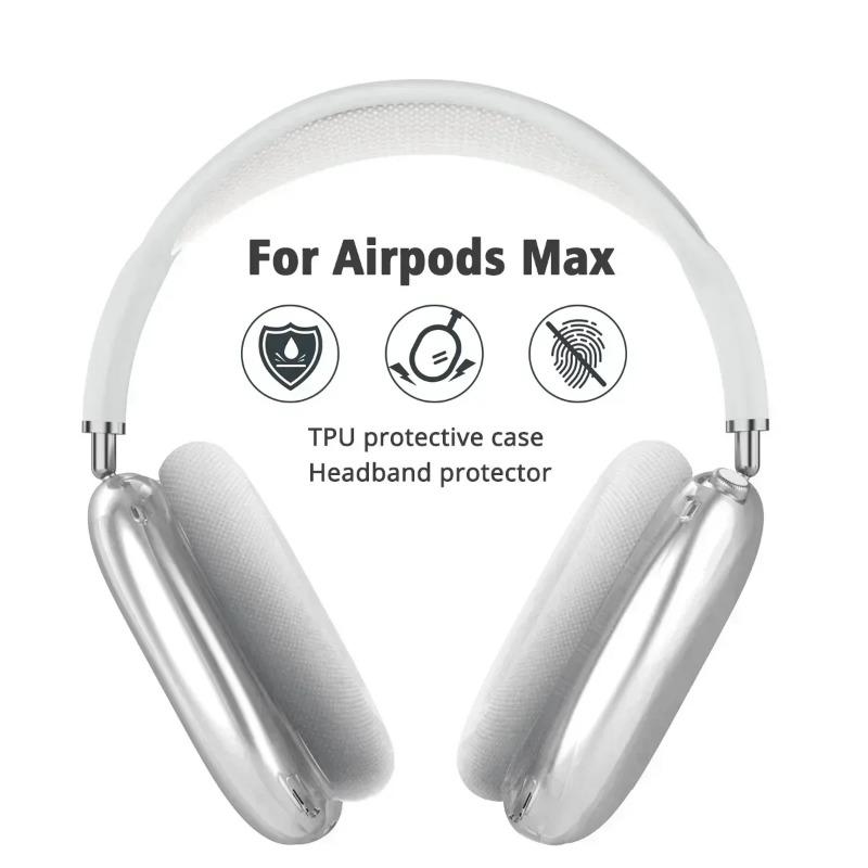 Силиконовый чехол-накладка для наушников AirPods Max, прозрачный мягкий ТПУ, защита от царапин, чехол-рукав, защитные чехлы, аксессуары для наушников