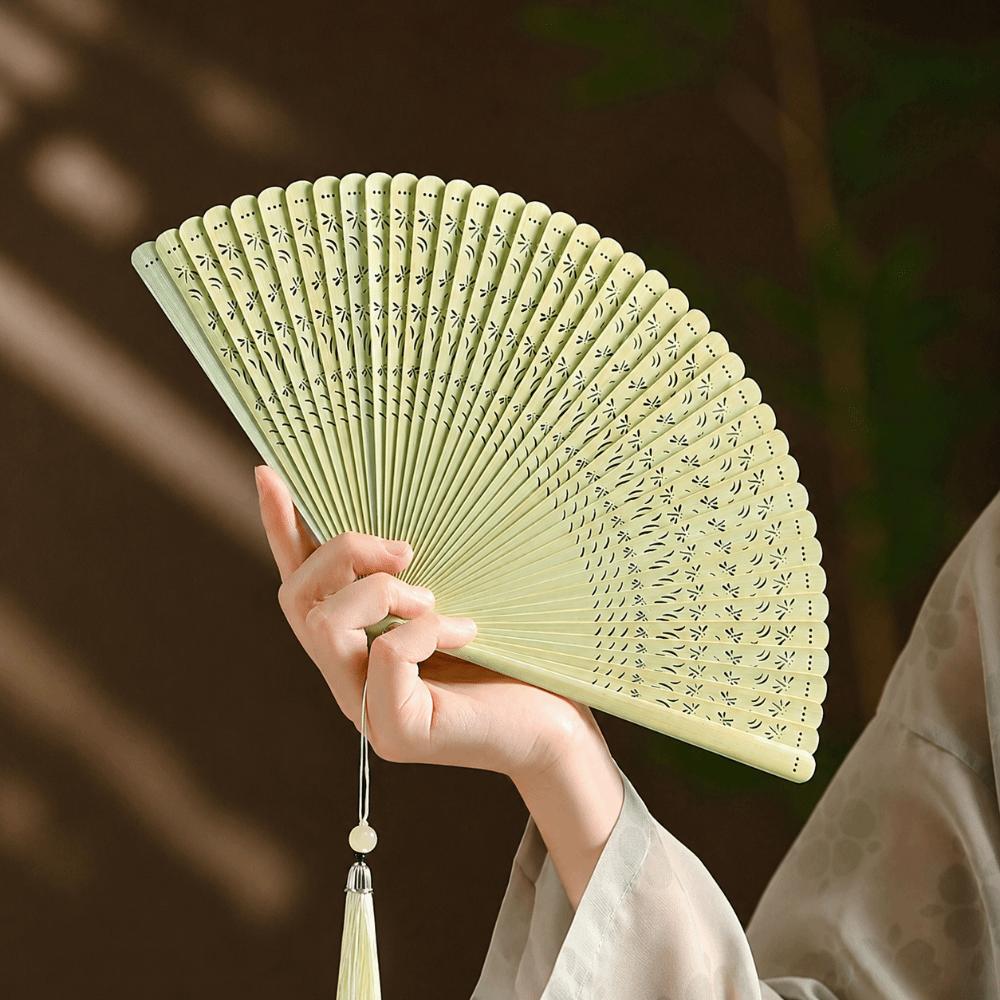 Portable Retro Hand Fan Elegant Classical Folding Fan Chinese Style Folding Bamboo Fan  Home Decor