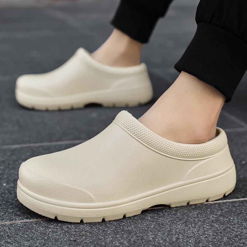 Fashion Summer Chef Shoes Anti Slip and Oil Proof Work Shoes Lazy Slippers Casual Trendy Slipper One Step Fashion Garden Shoes For Beach
