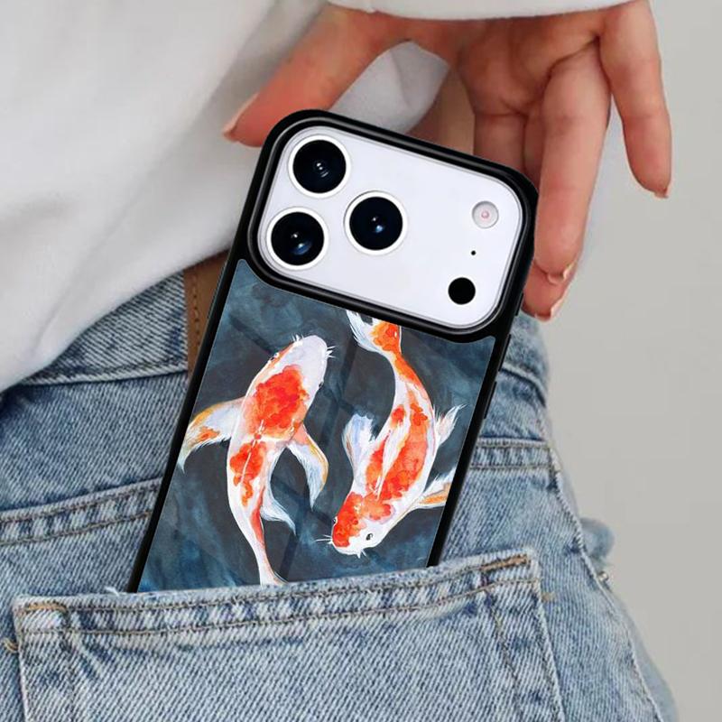 Чехол для телефона с изображением рыбы Кои для iPhone 17 Pro Max 12 13 14 15 16e 17 Pro Max Plus Air Cover
