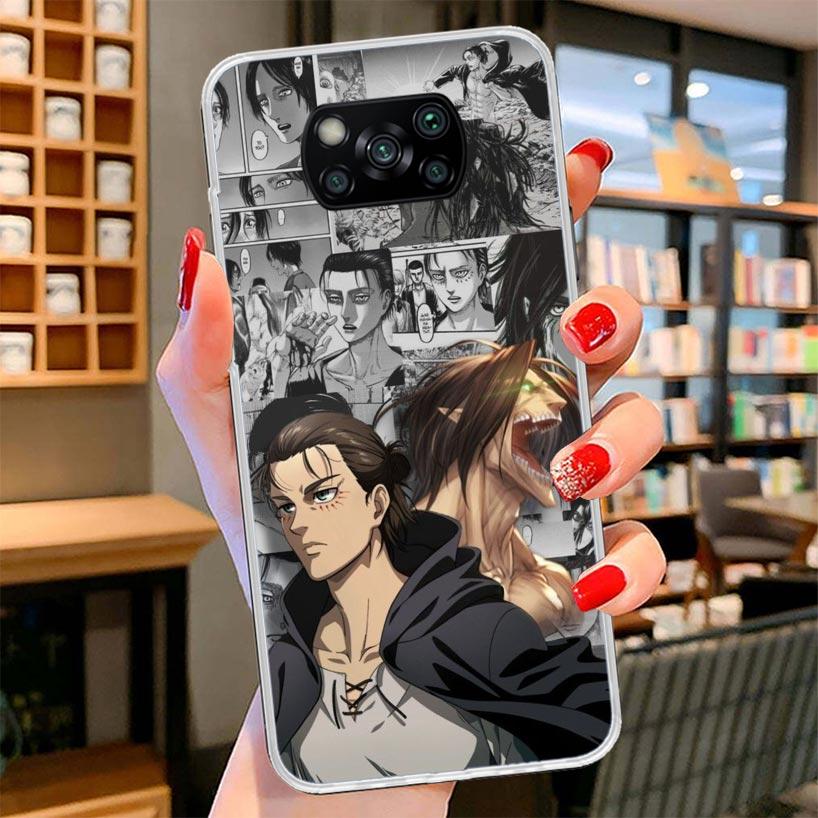 Чехол для телефона Attack Anime для Xiaomi Poco F7 Ultra X7 X6 X5 Pro M7 Redmi 15C 15 13C 13 12C 12 10C 10 9A 9C 9T 9 Оболочка Poco X