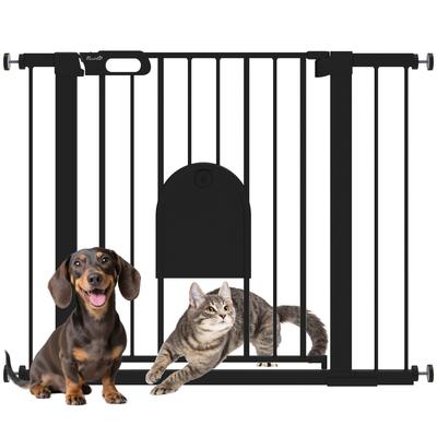 Door Safety Gate Stair Safety Gate Dog Barrier Gate Safety Gate for Pets Steel