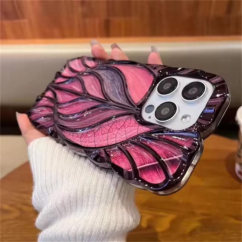 Для iPhone 16 Pro Max роскошный цветной чехол с рамкой из листвы дерева для iPhone 11 12 13 14 15 16 Pro Max Plus мягкий защитный чехол