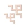 Decor Crafts Unpainted Oak Onlay Decal Corner Applique Decorative Wood Appliques Carved Wave Flower