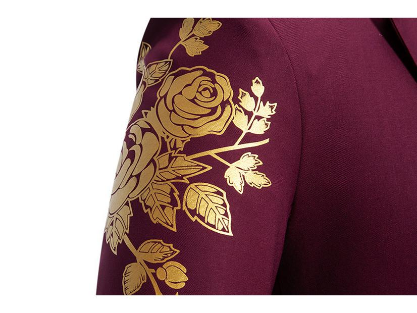 Мужской повседневный пиджак с золотым тиснением, весна/лето 2024 г. — европейский размер