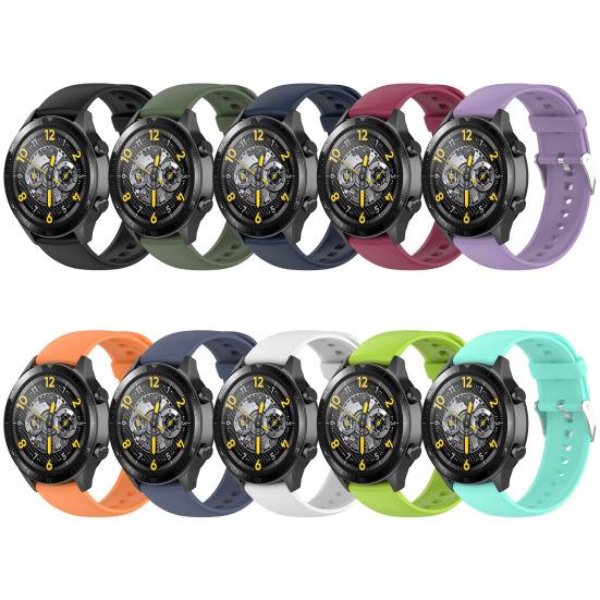 Ремешок для часов 22 мм силиконовый для смарт-часов водонепроницаемый мягкий браслет на запястье замена для Realme