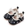 Citgeett Autumn Infant Baby Girls Flats Cute Floral Embroidery Dress Shoes Non-Slip Crib Shoes