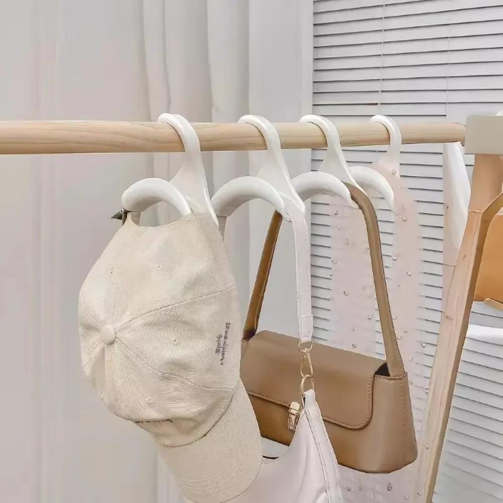 1pcs Widen Multipurpose Hangers Connection Hook Space Saving Hat Silk Scarf Shawls Handbag Hanging Rack Wardrobe Organizer