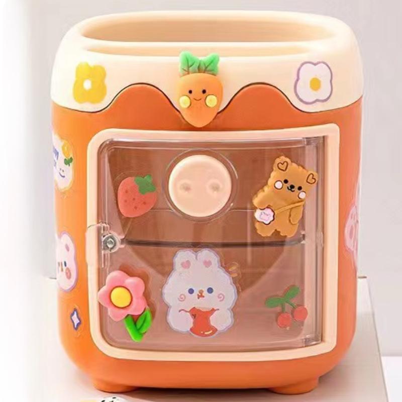 Ins Kawaii держатель для ручек, настольный органайзер, милый мультяшный настольный ящик для хранения канцелярских принадлежностей, офисный дисплей, трубка для хранения, милый пенал