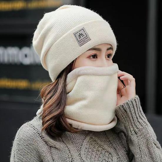 2 шт./комплект женская зимняя шапка-шарф Sert вязаная эластичная защита ушей без полей ветрозащитная