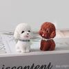 Cute Simulated Dog Figurine Resin Dog Ornament Car Accessories Dog Animal Model  Garden Decoration