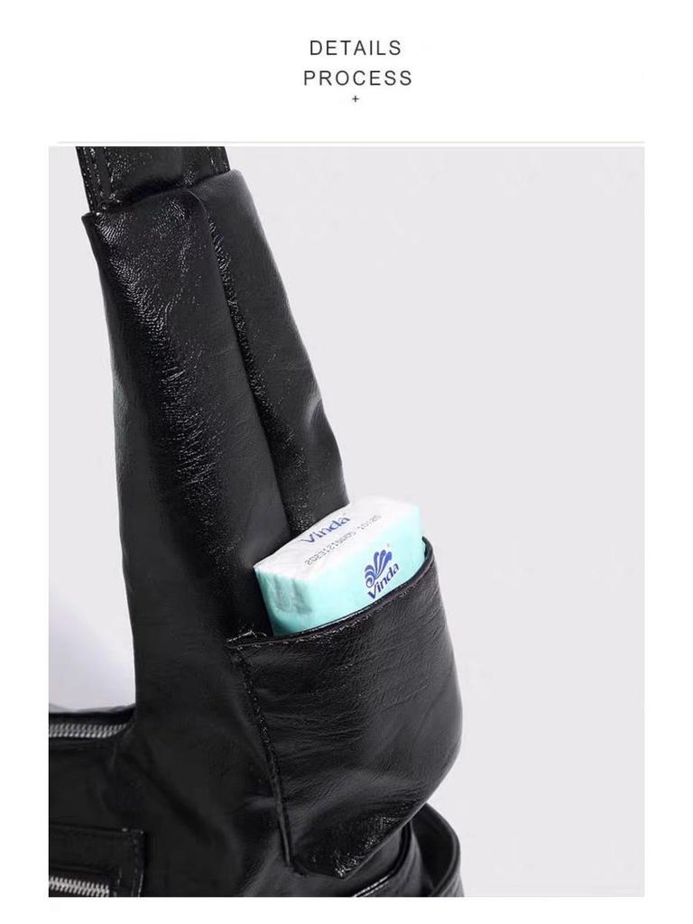 2024 Женская высококачественная сумка кроссбоди Y2K в байкерском стиле - Большая вместимость, нишевый дизайн