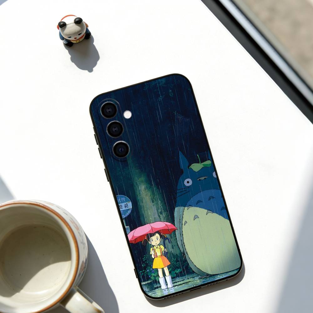Чехол для телефона Мой сосед Тоторо Мягкий черный Для Samsung Galaxy A73,A72,A71,A70,A53,A52,A51