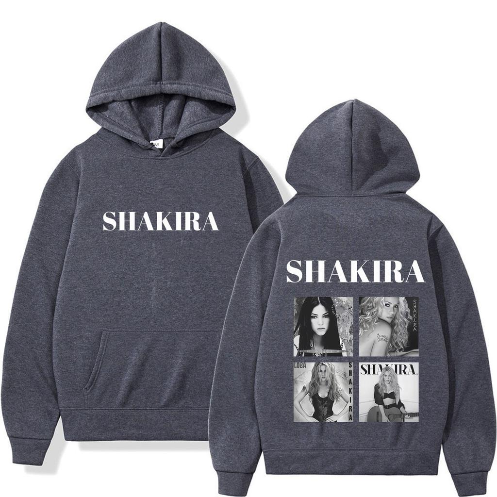 Shakira Las Mujeres Ya No Lloran 2026 Tour Print Hoodie Unisex Vintage Sweatshirt Long Sleeves Casual Loose Harajuku Pullover