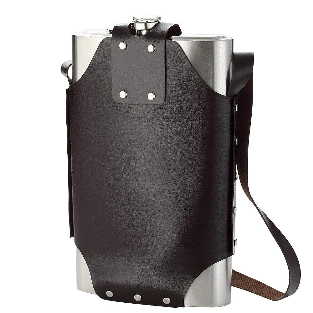 8/18/32/48/64 унций большой бутыль для виски с металлической крышкой из нержавеющей стали Cccp 304 фляжка для алкоголя с портативной сумкой на одно плечо