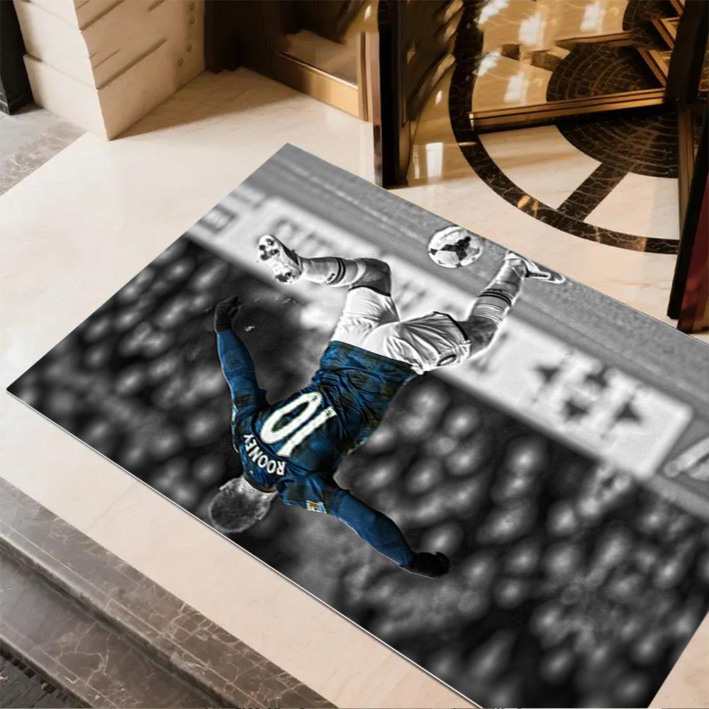 Wayne Rooney Celebration Floor Mat Design for Hallway Foyer Bedrooms Playrooms Anti-slip Rug Office home decor Spiritual Gift
