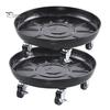 Metal Plant Caddy with Wheels Heavy Duty 360-degree Rolling Plant Dolly Stand Round Wheeled Planter Roller Base for Potted Tree Flower