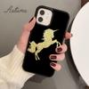Черный силиконовый чехол для телефона Horse Animal для iPhone 11 12 13 14 Pro Max mini X XR XS SE 2020 6S 7 8 Plus Samsung S21 S22