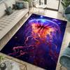Vibrant Jellyfish Area Rug – Non-Slip, Durable & Easy-Clean Polyester Carpet with Crystal Velvet Finish, Perfect for Living Room