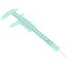 150mm High Accuracy Plastic Double Rule Scale Vernier Caliper Measuring Tool 0.5mm(Green)