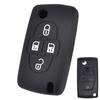 Silicone Key Cover Shell Case For Citroen C8 For Peugeot 1007 807 4 Button Remote Car Rubber Protection Skin Fob Holder Keychain
