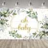 Green Plants Eucalyptus Leaves  Party Decoration Backdrop Blooming Eucalyptus Leaves Baby Baptism Birthday Wedding Photo Banner