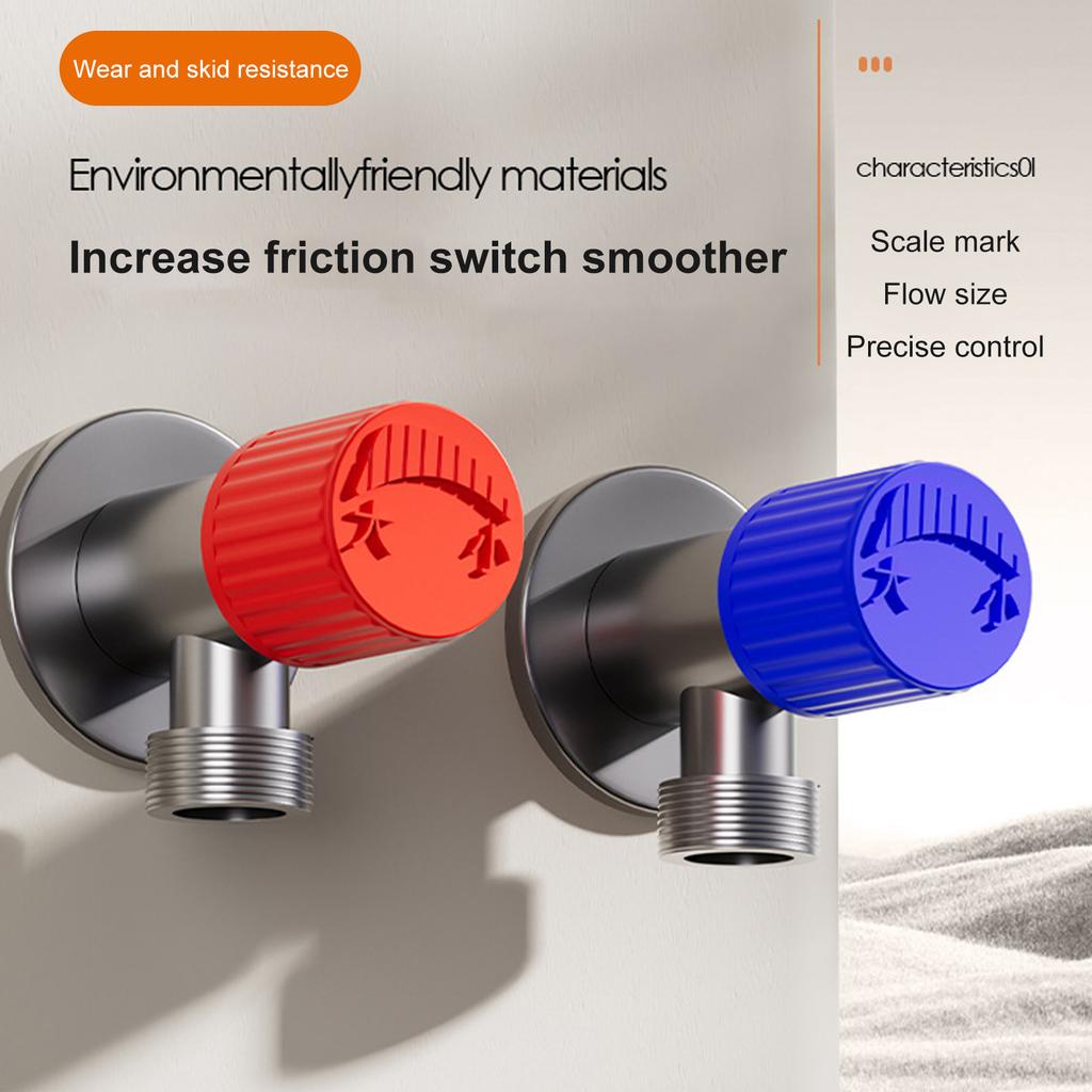 Крышка ручки клапана для ванной комнаты Нескользящая крышка углового клапана Рукоятка Силиконовый рукав маховика для большинства ручек угловых клапанов