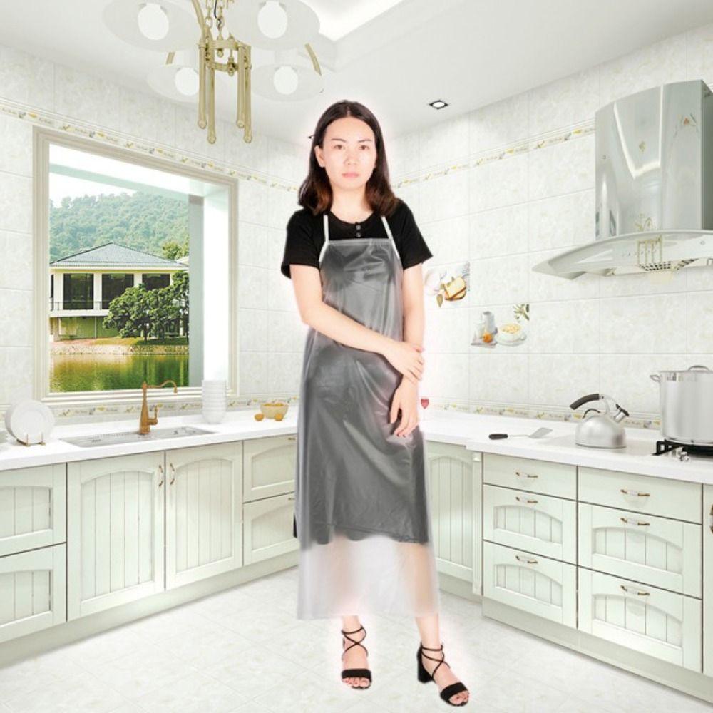 Adjustable PVC Apron Anti-fouling Waterproof Apron Cooking Accessories Transparent Apron Woman/Man