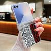 Ретро-цветы Печатный Чехол для Телефона Для Samsung Galaxy Z Flip 7 FE 6 5 4 3 5G Складной Жесткий PC Прозрачная Крышка Для Samsung Z Flip7 Flip6