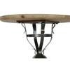 Table d'appoint - Vintage - Noir métal - Sapin - 60 cm