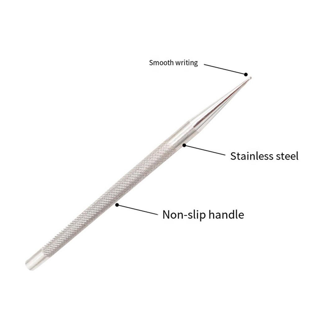 Тонкий наконечник, кожаная разметочная ручка, эргономичная ручка, инструмент для разметки линий для резьбы по коже, для работы с кожей, шитья