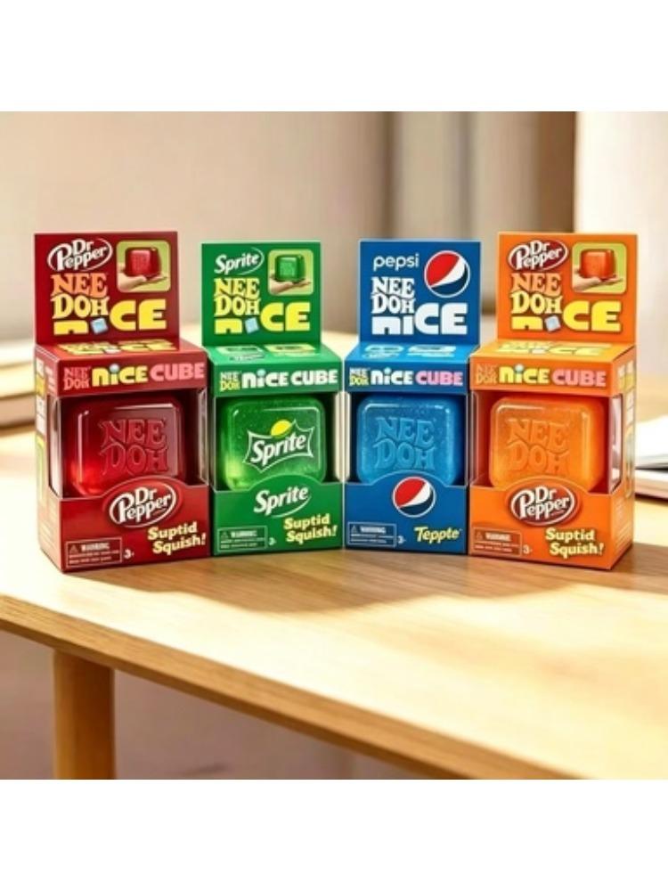 Schylling Needoh Nice Cube Сенсорный Nice-Sicle Снятие Стресса Мягкий Куб Против Тревоги Сжимаемый Объект Для Концентрации Популяция С СДВГ