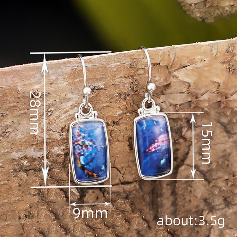 Xiaomi Huitan Purple Sticker Drop Earrings for Women Elegant Party Daily Special Metal Accessories Silver Color Bohemian Style Jewelry