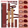 Matte Lip Liner and Lipstick Set Long-Lasting Easy To Apply Lipstick Non-Fading Non-Stick Cup Lip Liner Red Line Gradient