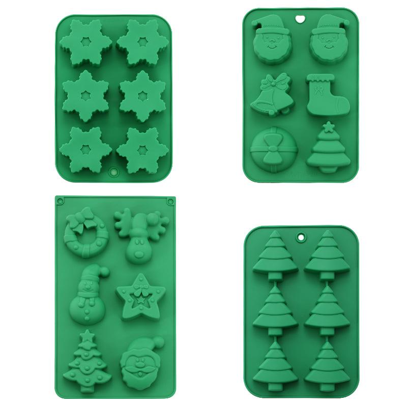 Christmas Mold Silicone Mold Christmas Tree Gingerbread Man Snowflake Christmas Mold Cookie Candy Mold