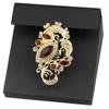 Crystal Brooches For Women Scarf Caftan Wedding Jewelry Morocco Arab Ethnic Bijoux Dubai Flower Brooch