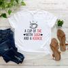 A Cup of Tae with Suga and Kookie T-shirt Kpop Tshirt Women Harajuku T-shirt Korean Fashion Casual Top Lady Girl K-Pop Tees