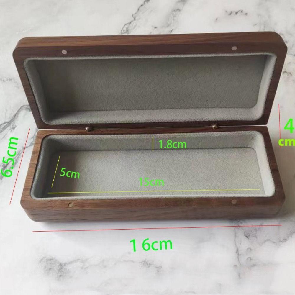 Men and Women Solid Wood Myopia Wooden Case Black Walnut Storage Box Glasses Case