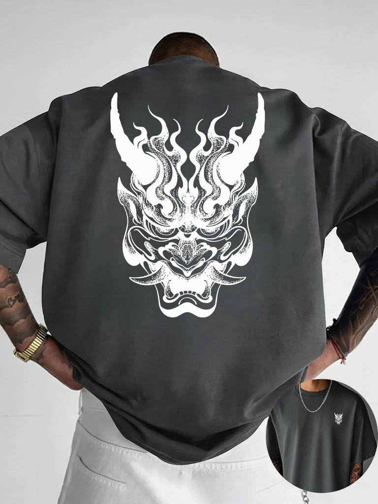 Creative Front and Back Printed Round Neck TShirt Made of Pure Trendy and Fashionable Short Sleeves for Summer Casual Style Top