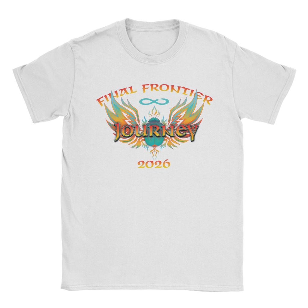 Футболки Journey Final Frontier Tour 2026 для мужчин Новинка Хлопковые футболки с круглым вырезом с коротким рукавом Новое поступление Одежда