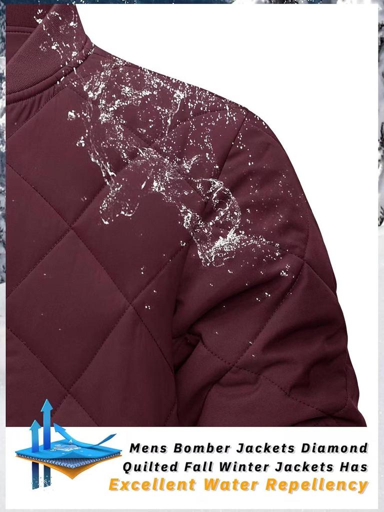 Мужская осенне-зимняя куртка 2024 года с воротником-стойкой и ромбовидной стежкой - Легкая, теплая и модная