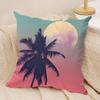 Tropical scenery Cushion Cover Soft Plush Fabric DoubleSided Printed Sofa Cushion Cover for All Seasons Home Decor Gift