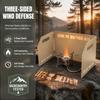 Windproof Wind Blocker Portable Tri-Fold Gas Cover Camping Stove Windscreen  Outdoor Cooking