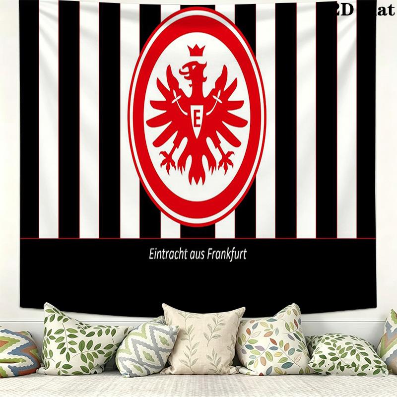 Eintracht Frankfurt logo Wall Tapestry Aesthetic Wall Hanging Printed Fabric Blanket Decorative Tapestries for Bedroom Living Room Home Decor