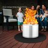 Stainless Steel Mini Desktop Firepit Outdoor Backyard Patio Picnic Wood Burning Fireplace