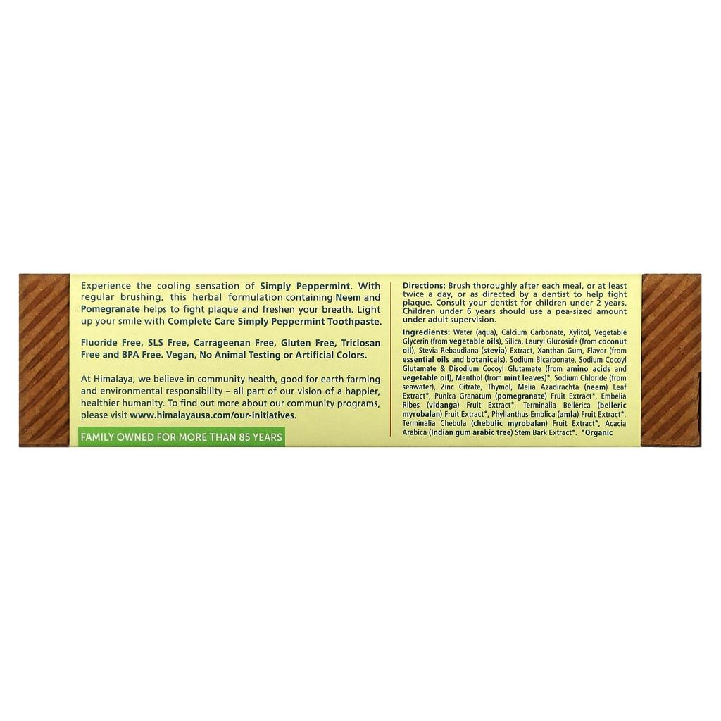 Himalaya Зубная паста Complete Care, Simply Peppermint, 5,29 унций (150 г)