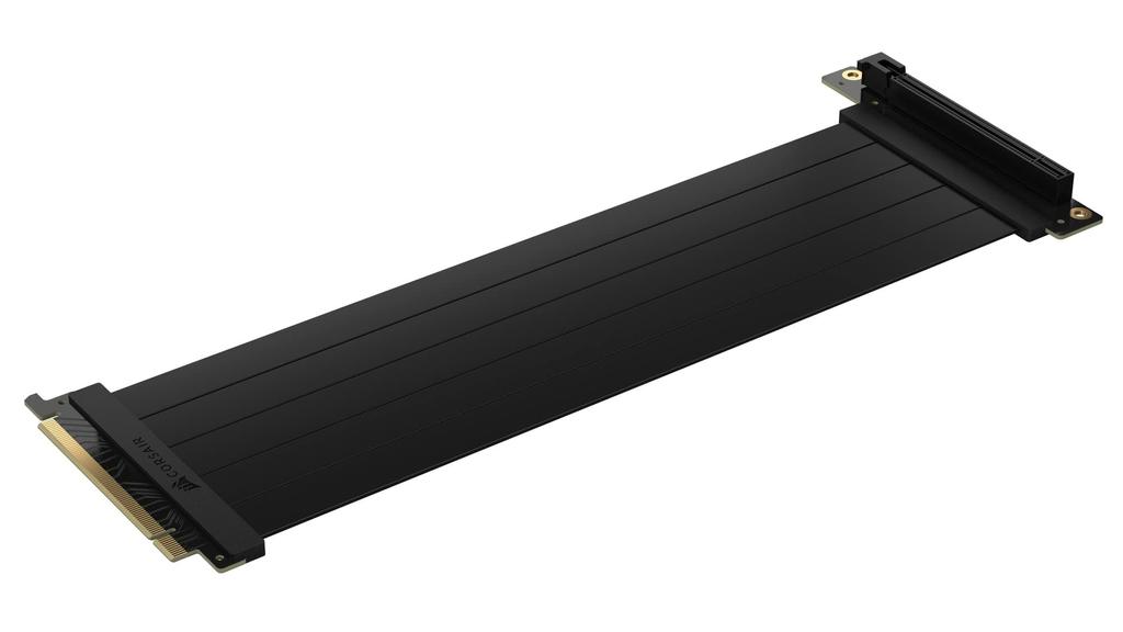 Удлинительный кабель CORSAIR Premium PCIe x16, 300 мм, вертикальный кабель для графической карты, черный, 4.0 CC-9310001-WW