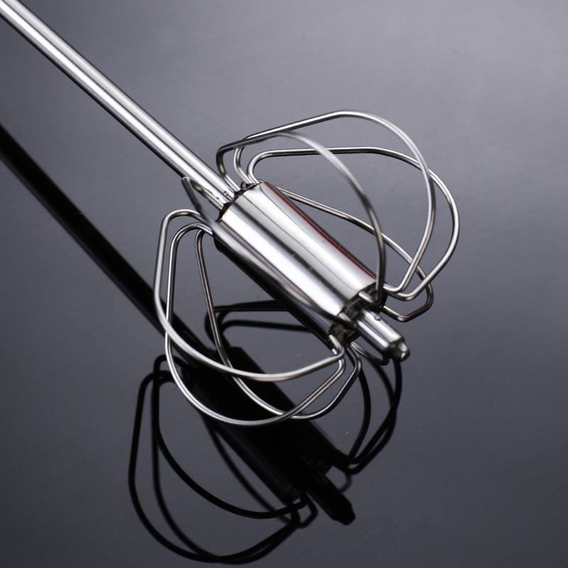 Ручной венчик для взбивания яиц из нержавеющей стали для выпечки и смешивания - полуавтоматический миксер для крема