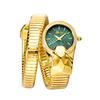 MISSFOX Golden Snakes Shape Water Resistant Woman Watch Jewelry Casual Fashion Dress Women's Quartz Watches